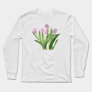 Pink tulips Long Sleeve T-Shirt